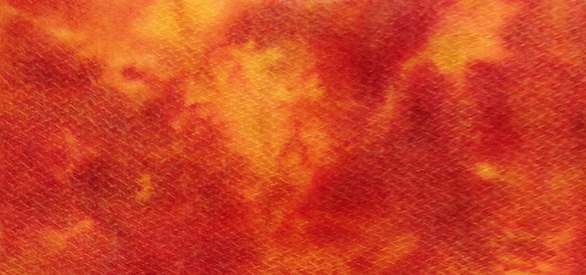Mohair sample in fiery colors