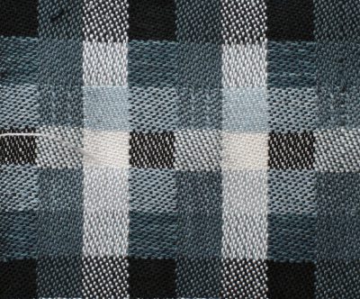 black and white woven sample with a jumble of values