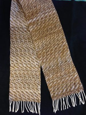tabby-striped scarf