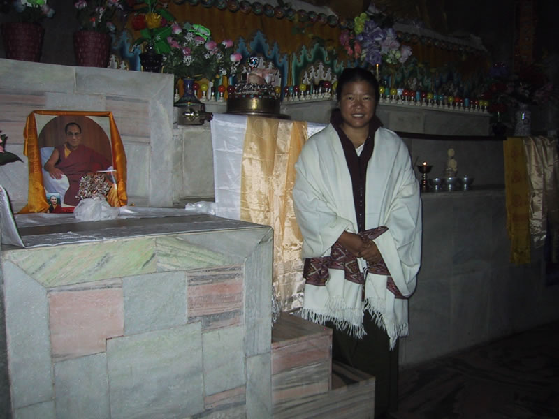 Tien at Shrine to Guru Padmasambhava