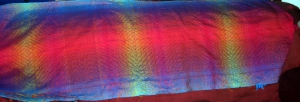 Full view of the ocean sunset shawl