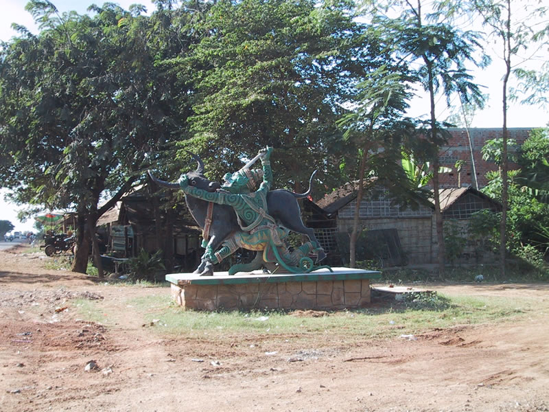 Cambodia Bull Statue